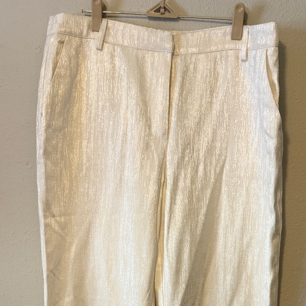 NA-KD Elegant White Pants - L